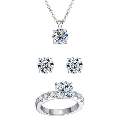 Set Roze - Met halsketting, oorbellen en ring
